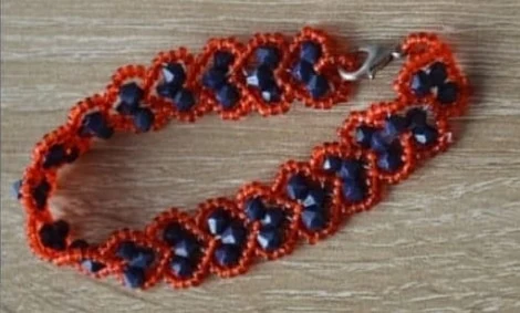 Beaded bracelet, made by Ioana